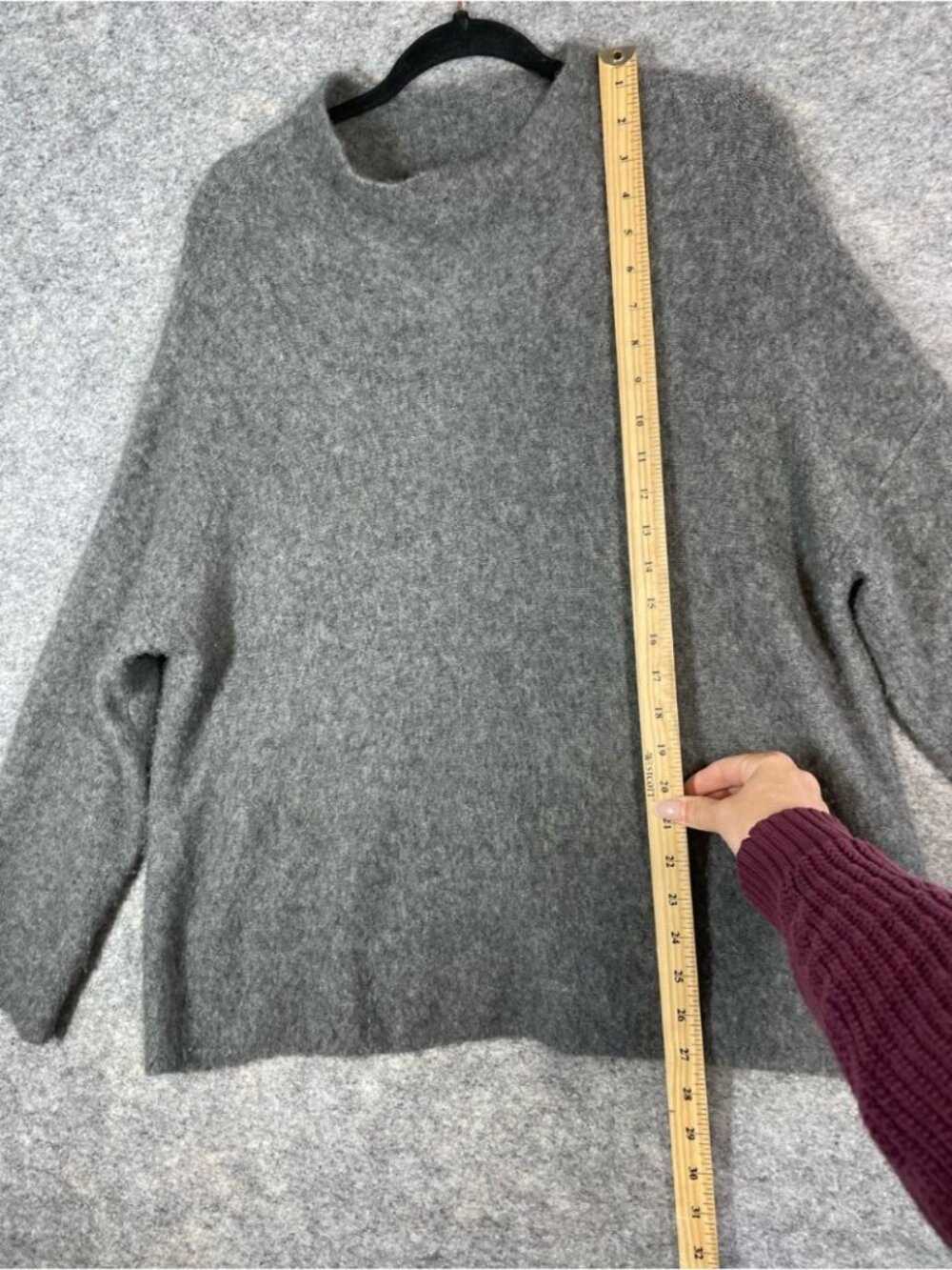The Fisher Project Cashmere Grey Knit Sweater Minimalist Quiet Luxury Cozy Chic - Picture 8 of 14